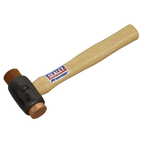 Copper/Rawhide Faced Hammer with Hickory Shaft 1.5lb CRF15