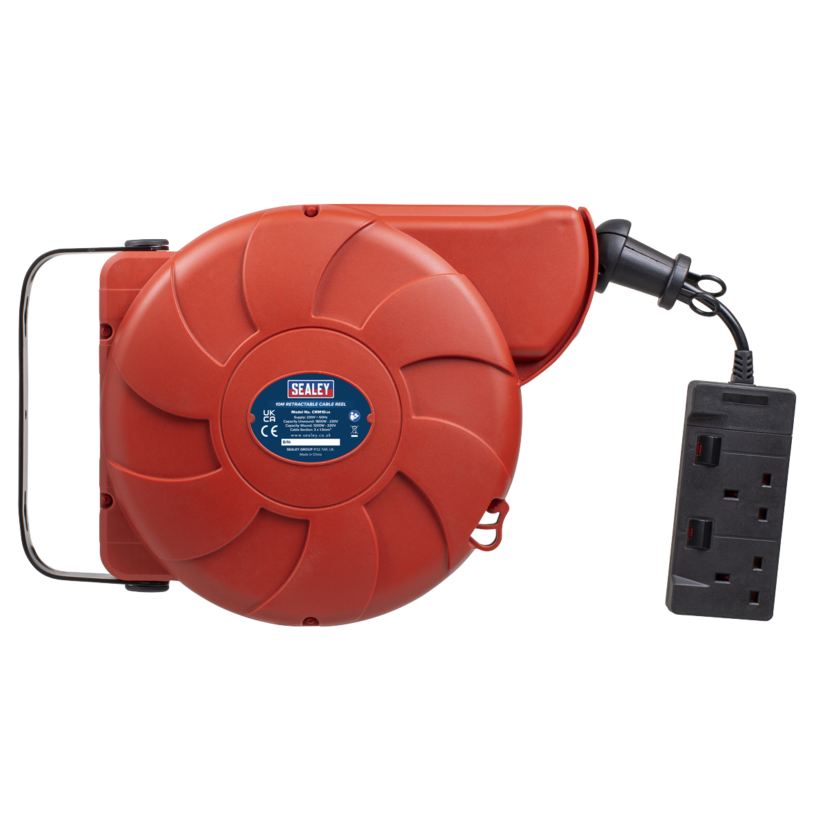 10m Retractable Cable Reel 2 x 230V CRM10