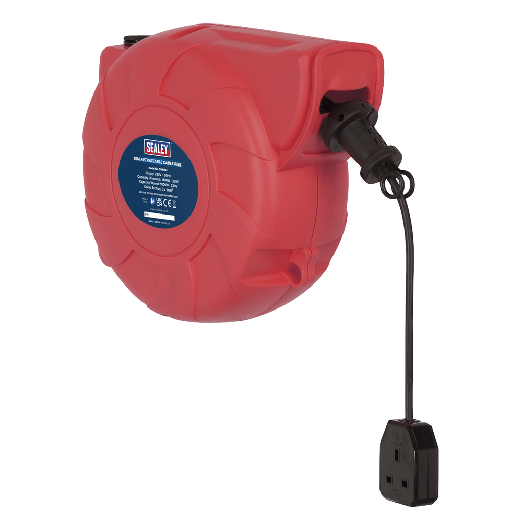 15m Retractable Cable Reel System 1 x 230V CRM151
