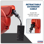 15m Retractable Cable Reel System 2 x 230V CRM15