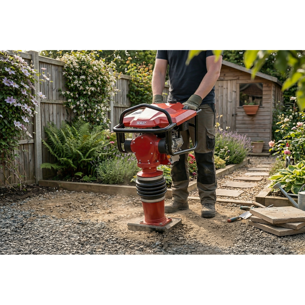 Petrol Tamping Rammer with Wheel Kit 3.2kW CRX300