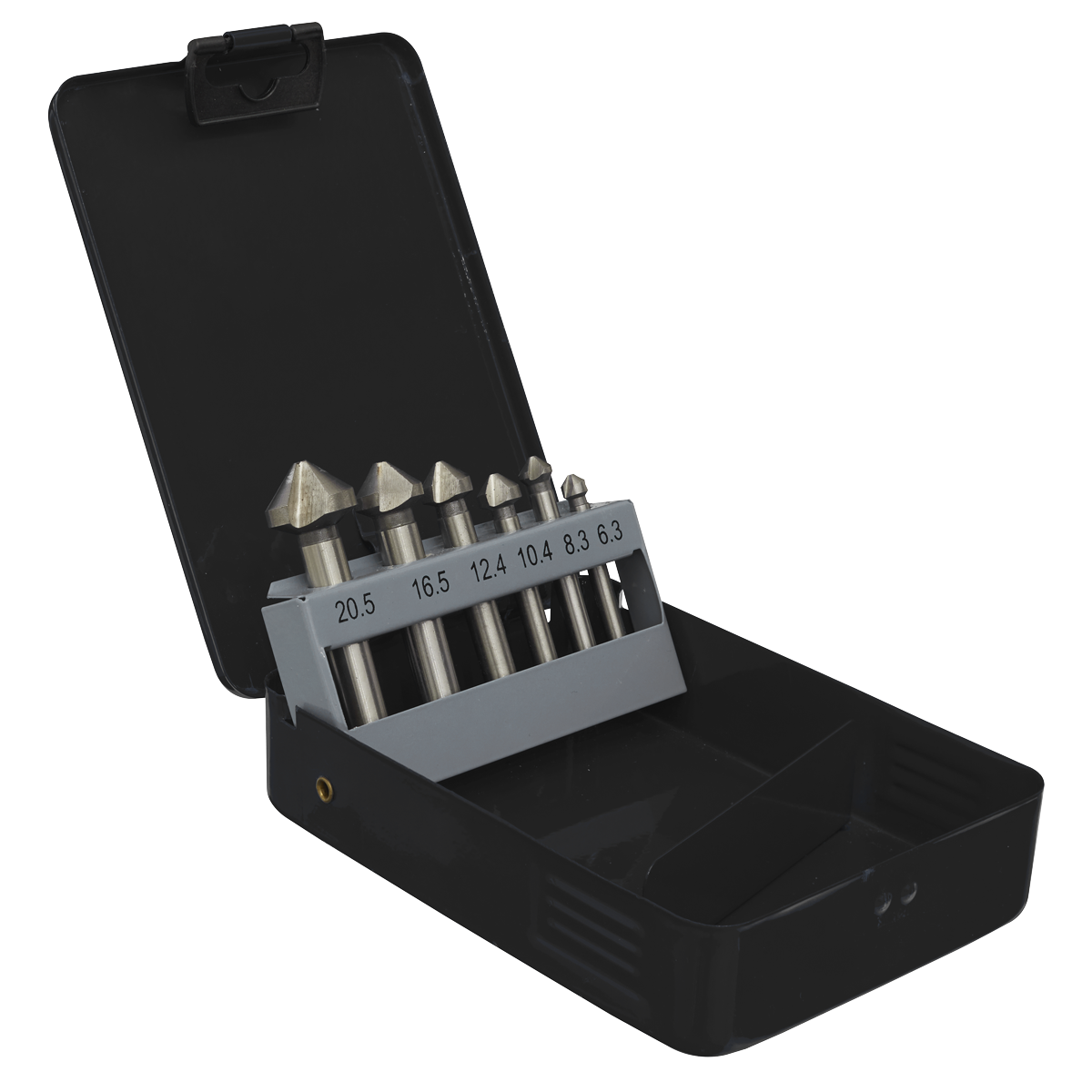 90° Countersink Bit Set 3 x V Flutes 6pc CSSET6V