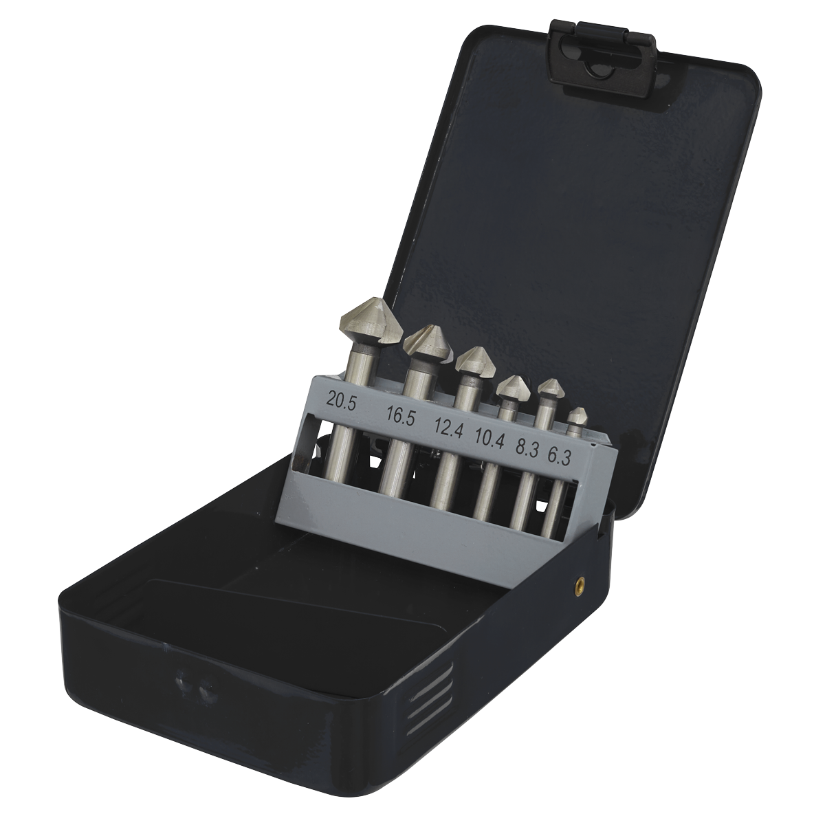90° Countersink Bit Set 3 x V Flutes 6pc CSSET6V