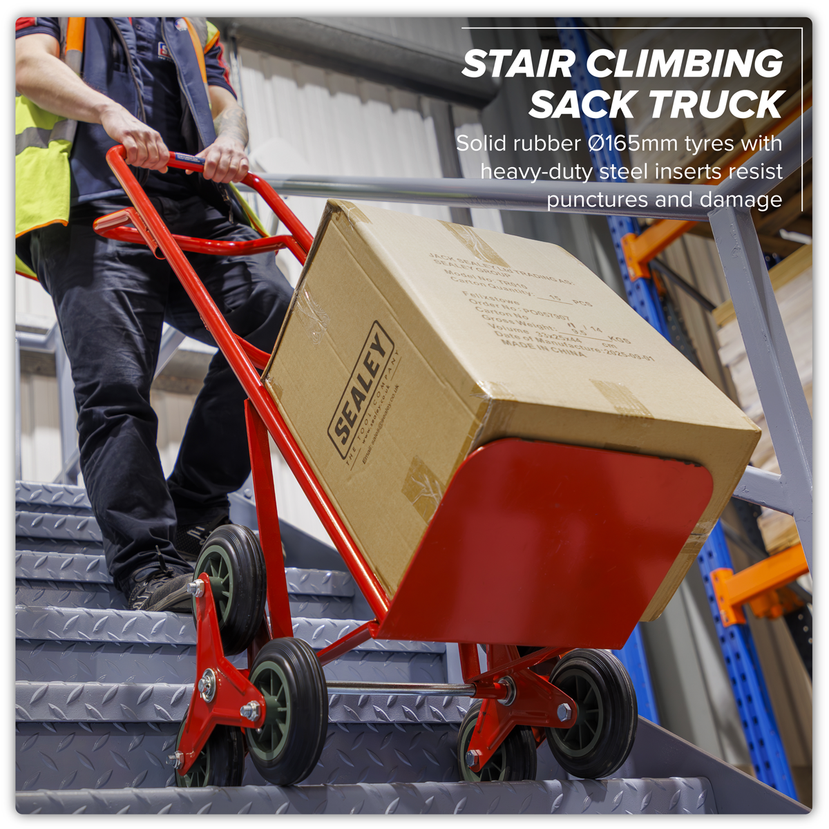 Stair Climbing Sack Truck with Solid Tyres 150kg Capacity CST985