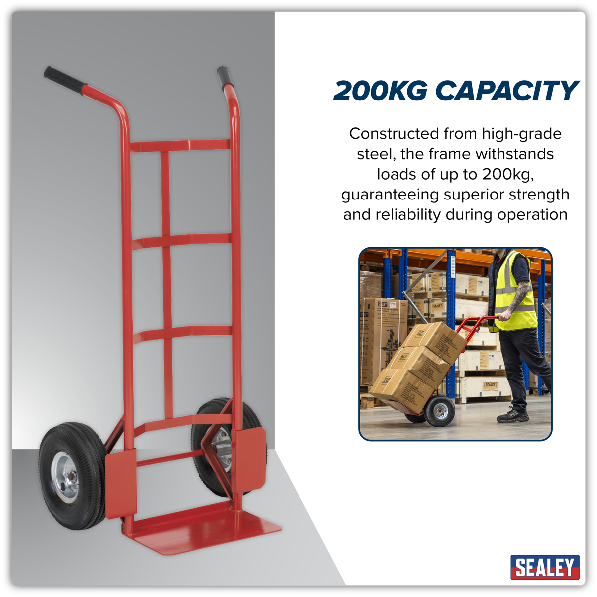 Sack Truck with Pneumatic Tyres 200kg Capacity CST986