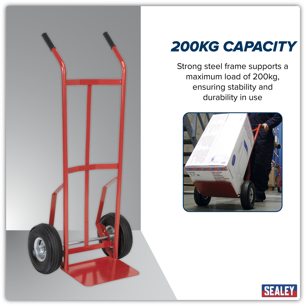 Sack Truck with Pneumatic Tyres 200kg Capacity CST987