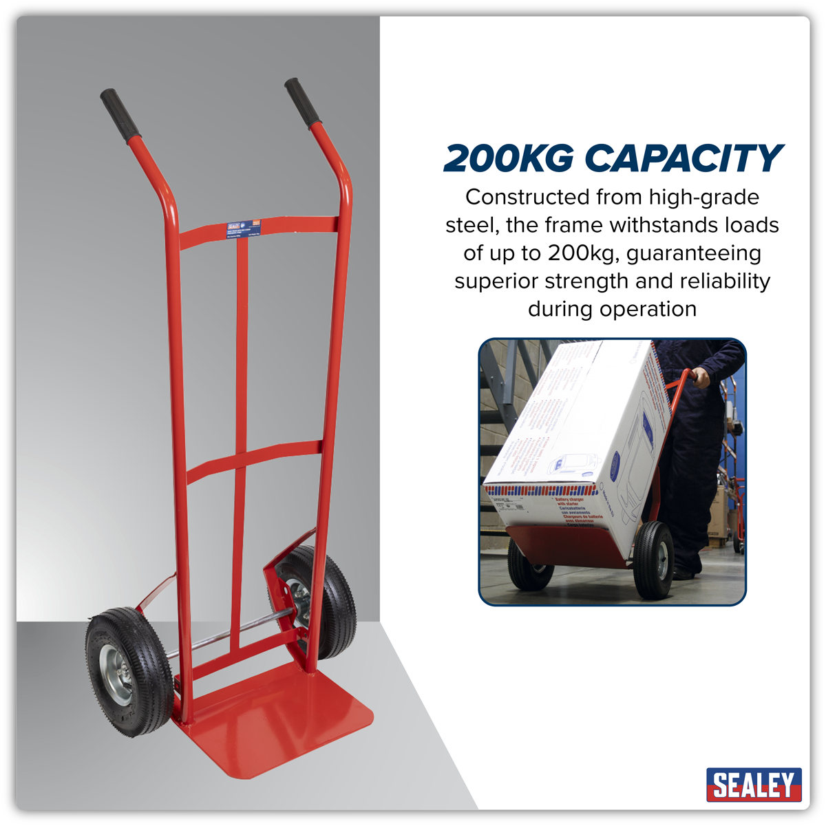Sack Truck with Pneumatic Tyres 200kg Capacity CST987