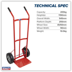 Sack Truck with Pneumatic Tyres 200kg Capacity CST987