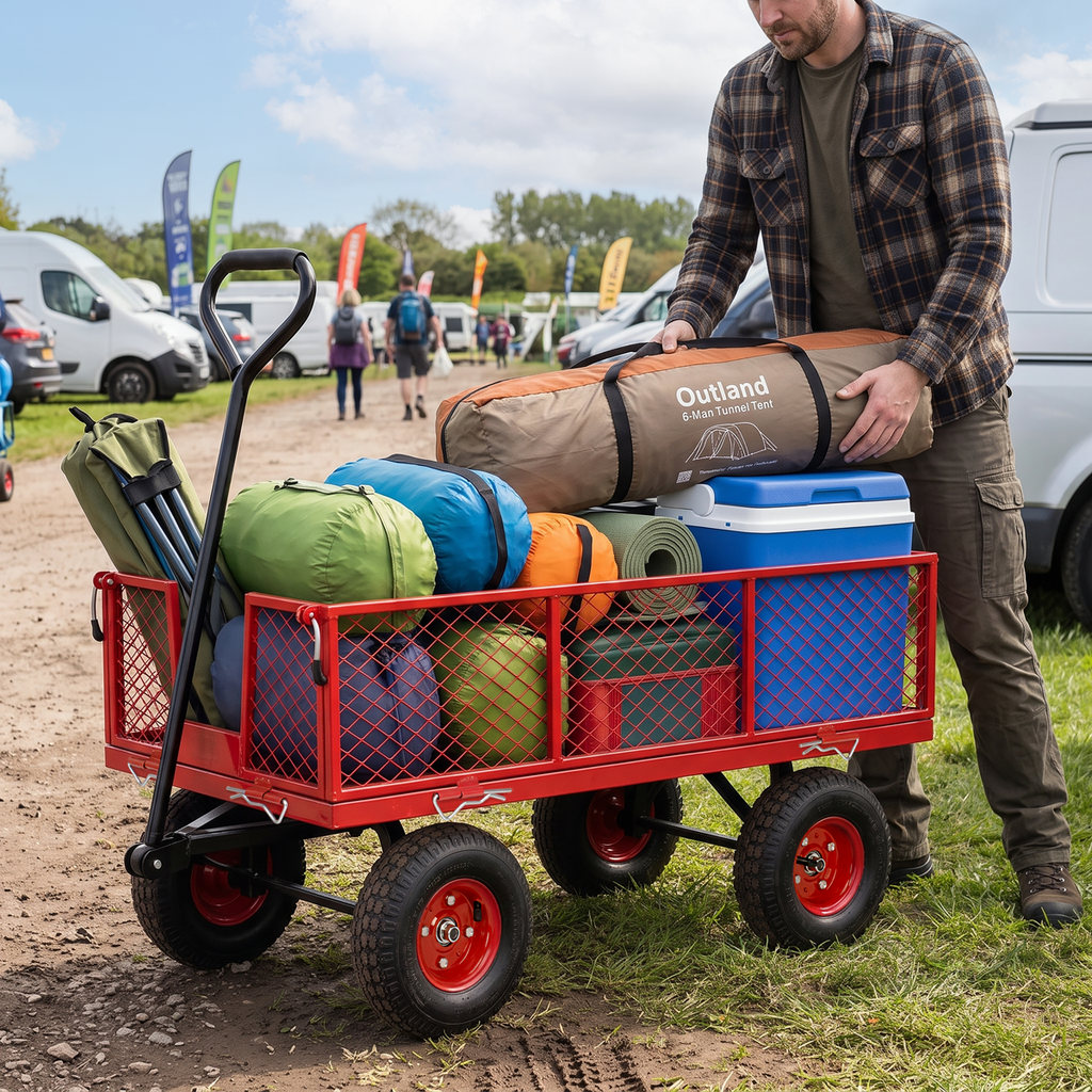 Platform Truck with Removable Sides & Pneumatic Tyres 200kg Capacity CST997