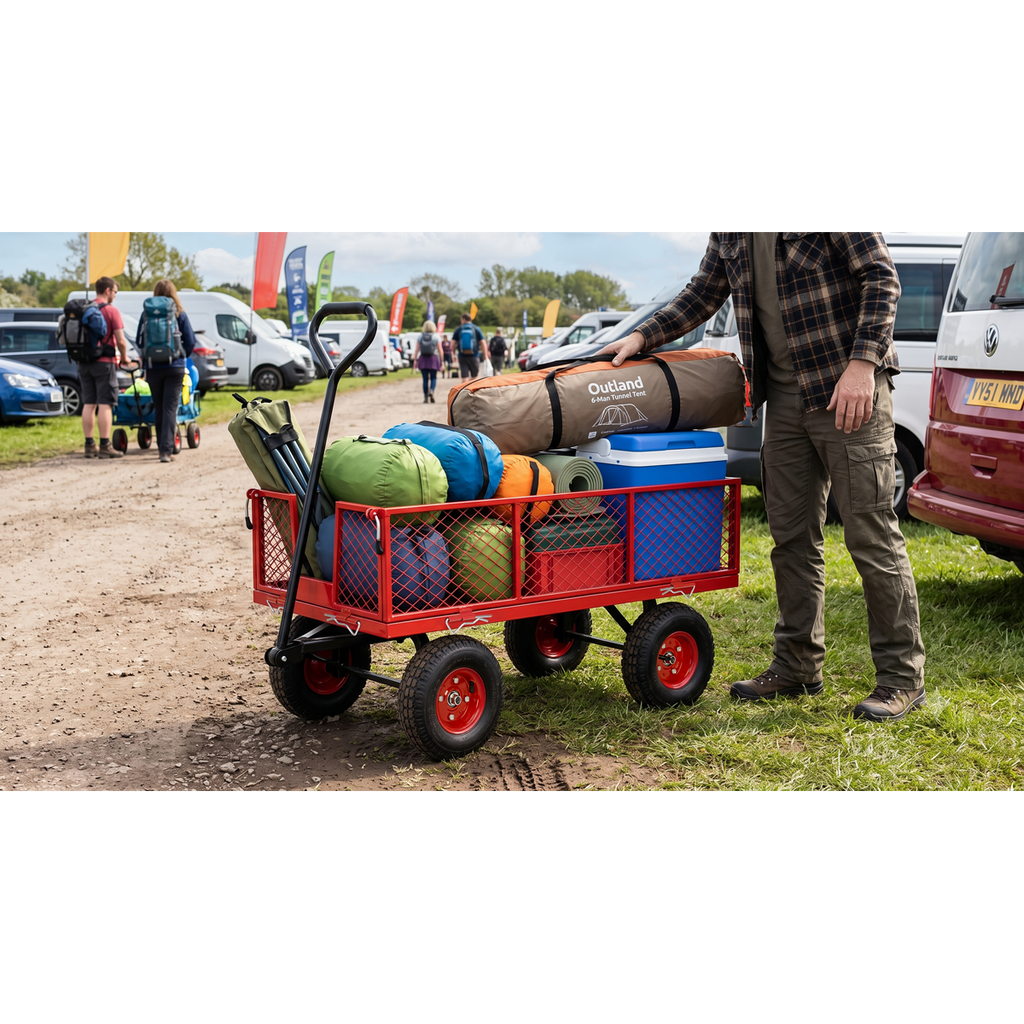 Platform Truck with Removable Sides & Pneumatic Tyres 200kg Capacity CST997