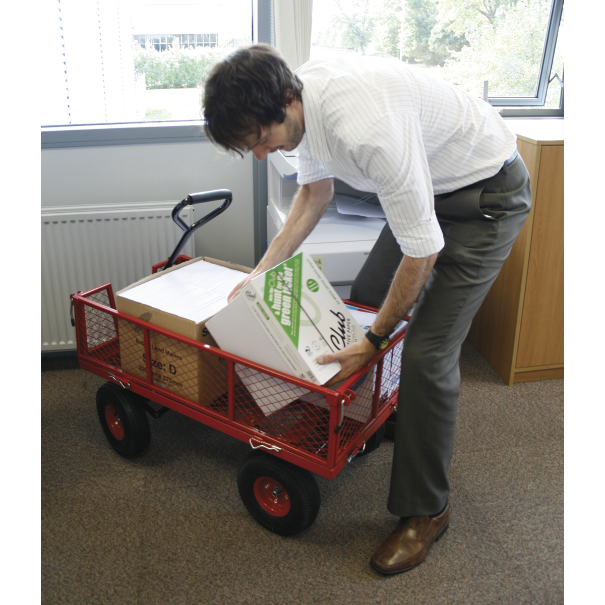 Platform Truck with Removable Sides & Pneumatic Tyres 200kg Capacity CST997