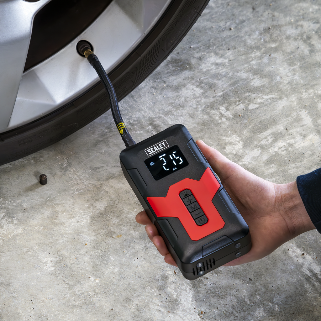 Rechargeable Tyre Inflator & Power Bank with Worklight 12V CTI140