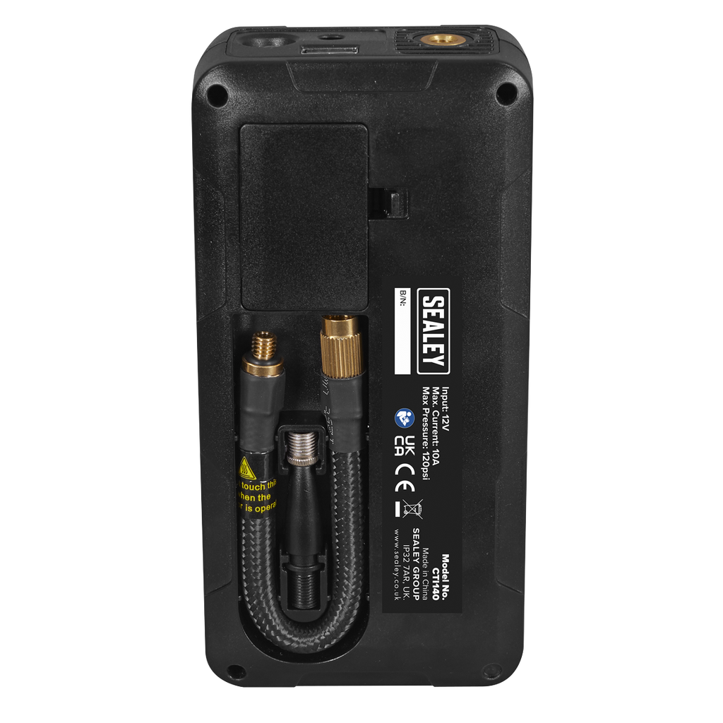 Rechargeable Tyre Inflator & Power Bank with Worklight 12V CTI140