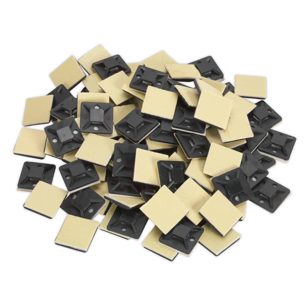 Self-Adhesive Cable Tie Mount 20 x 20mm, Black - Pack of 100 CTM2020B