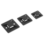 Self-Adhesive Cable Tie Mount 30 x 30mm, Black - Pack of 100 CTM3030B