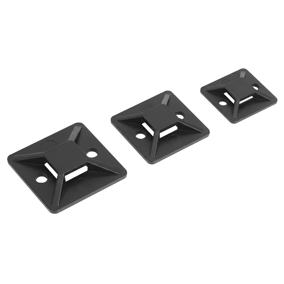 Self-Adhesive Cable Tie Mount 30 x 30mm, Black - Pack of 100 CTM3030B