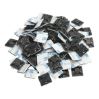 Self-Adhesive Cable Tie Mount 30 x 30mm, Black - Pack of 100 CTM3030B
