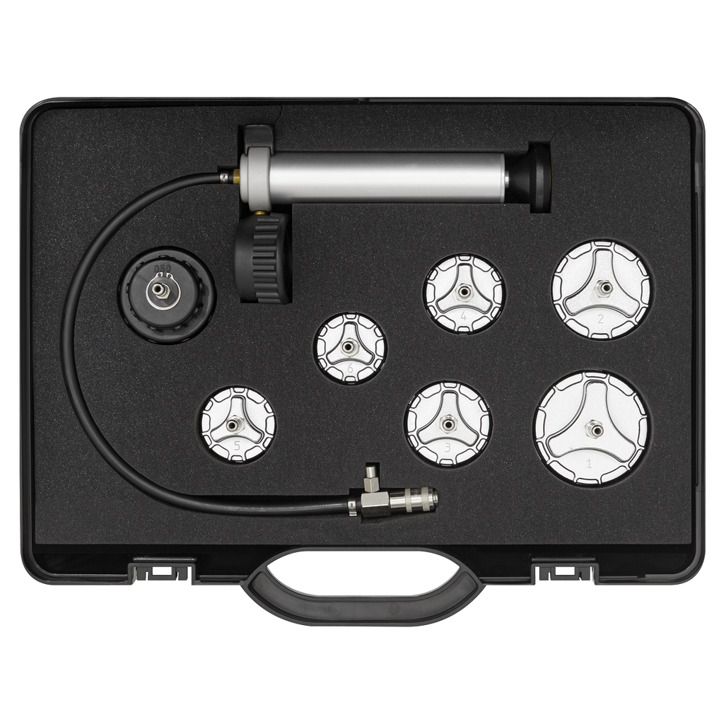 Commercial Cooling System Pressure Test Kit 7pc CV0011