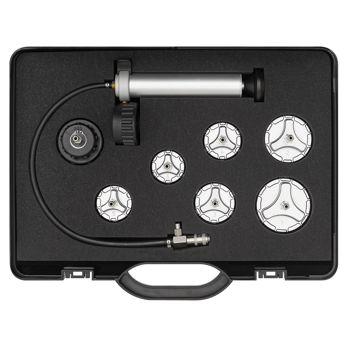Commercial Cooling System Pressure Test Kit 7pc CV0011