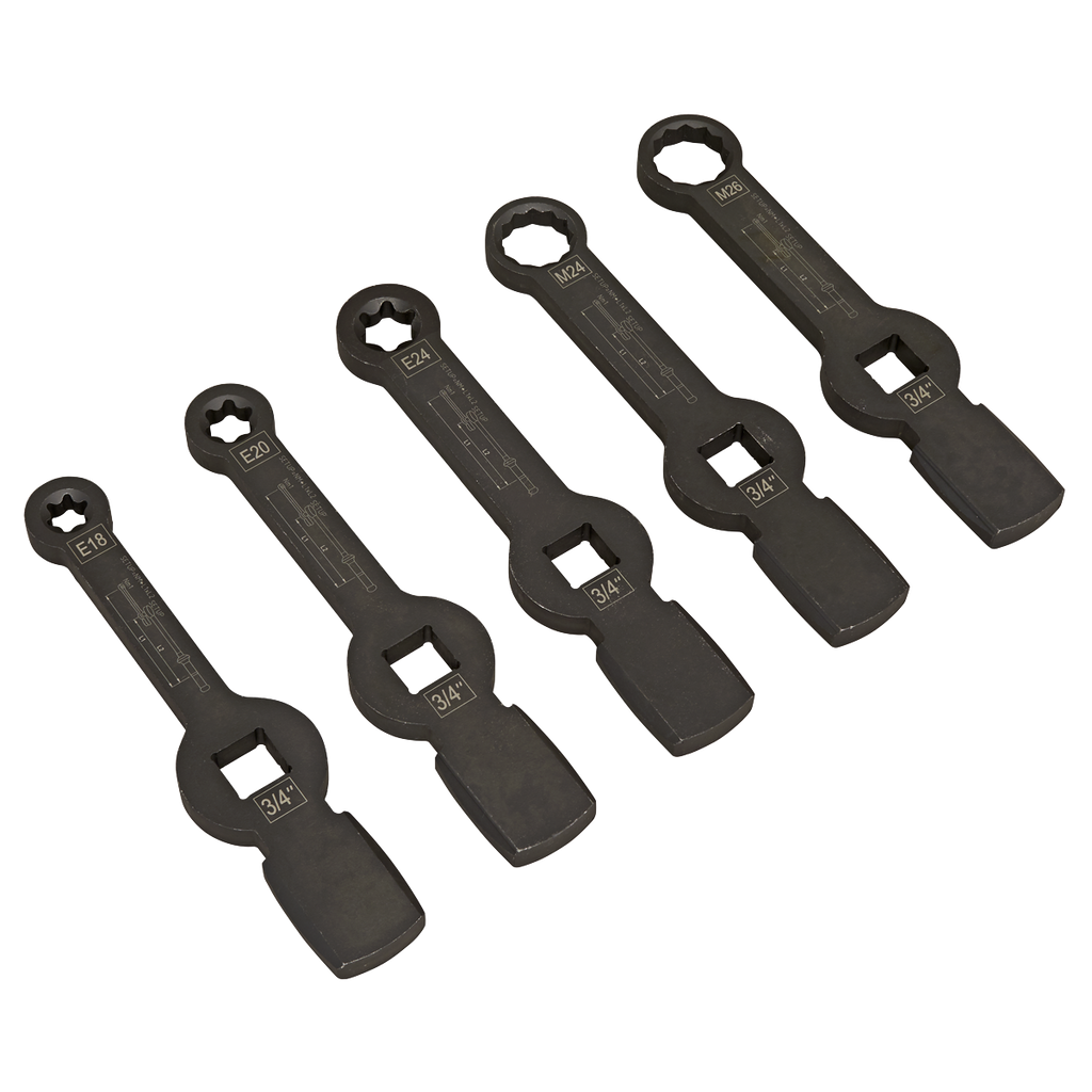 Brake Caliper Slogging Wrench Set 5pc CV212