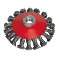 100mm Conical Wire Brush M10 x 1.5mm CWB100