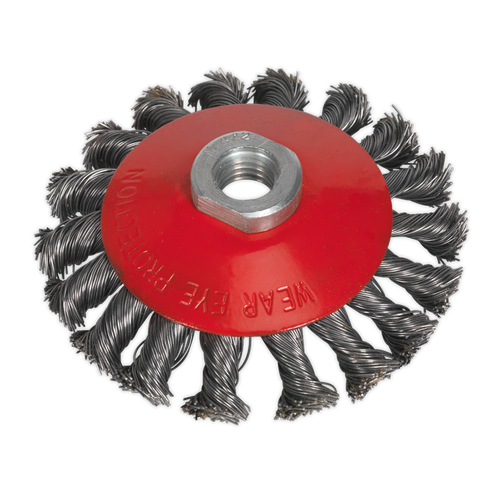 100mm Conical Wire Brush M14 x 2mm CWB101