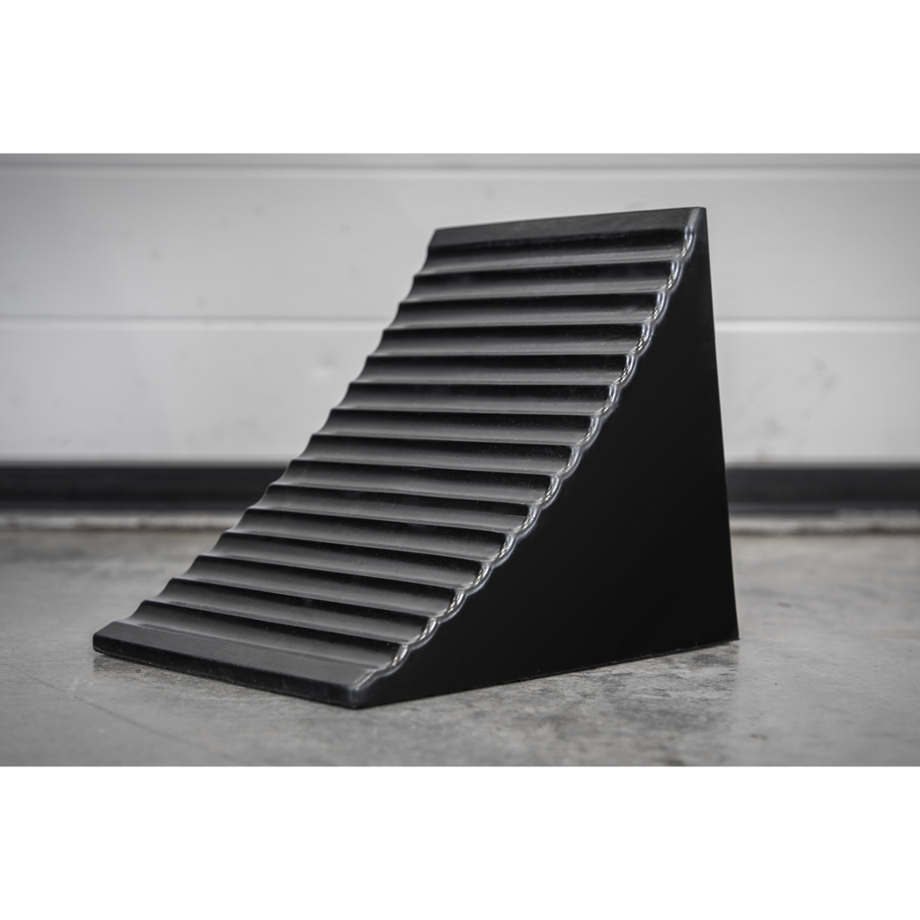 Heavy-Duty Rubber Wheel Chock - Single CWC01