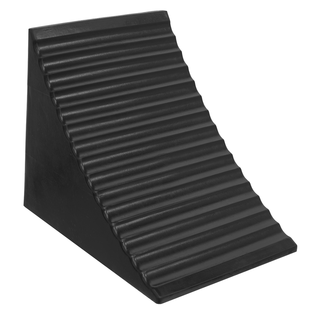 Heavy-Duty Rubber Wheel Chock - Single CWC01