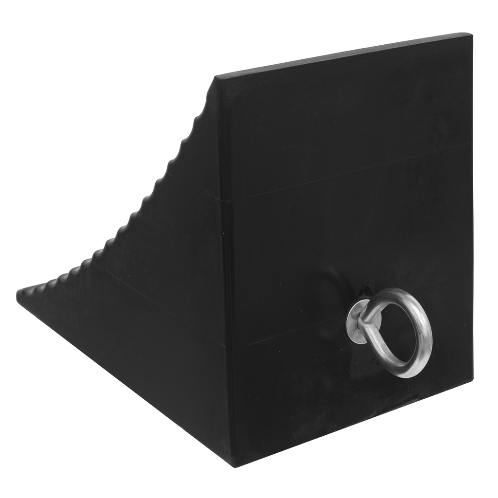 Heavy-Duty Rubber Wheel Chock - Single CWC01