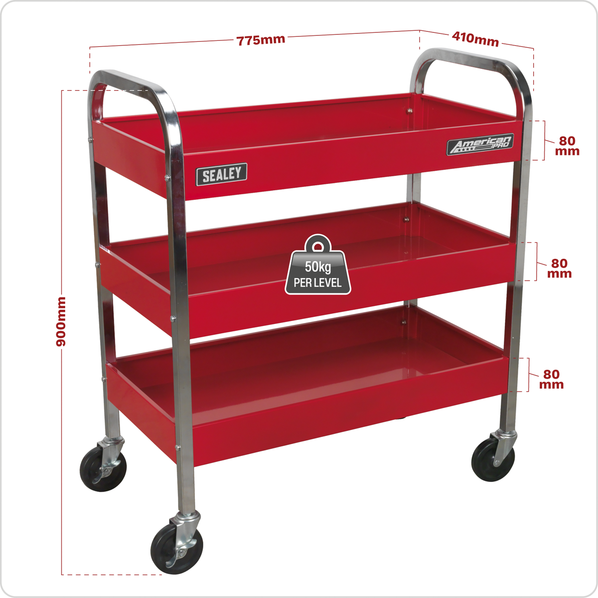 3-Level Heavy-Duty Trolley CX103