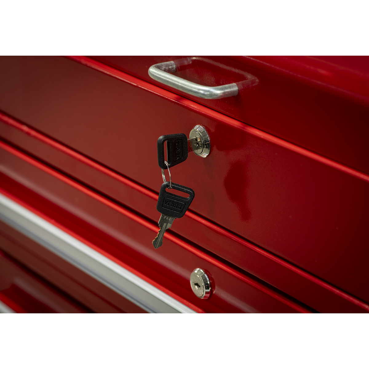 Heavy-Duty Trolley with Lockable Top & 2 Drawers 2-Level CX1042D