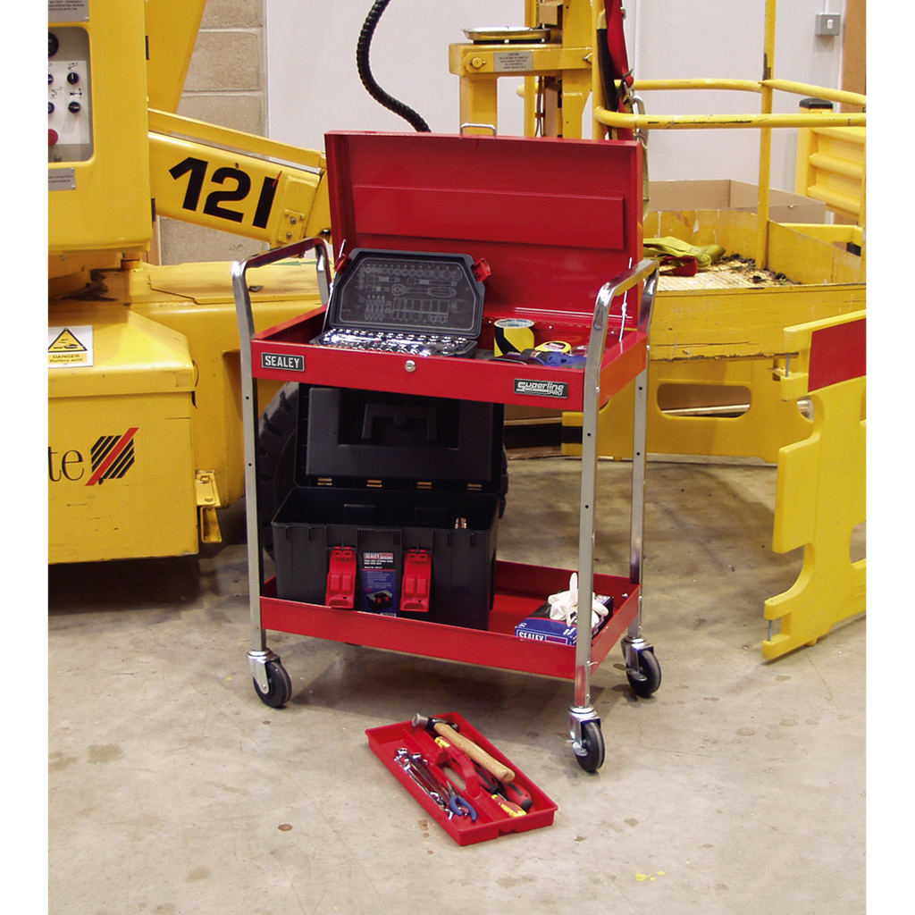 Heavy-Duty Trolley with Lockable Top 2-Level CX104