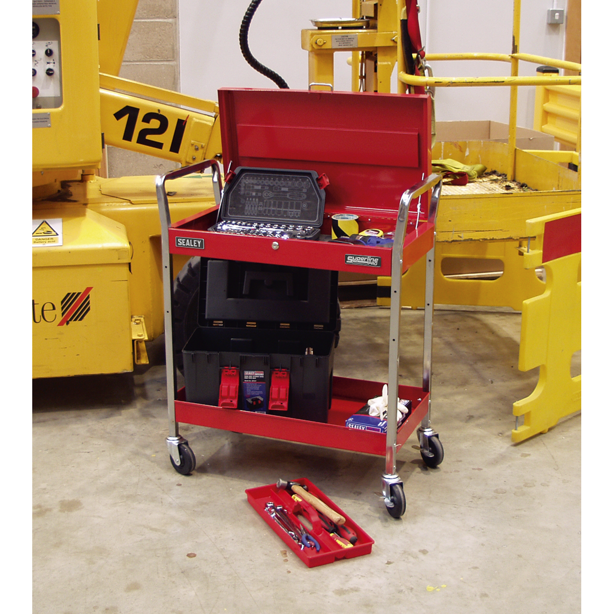 Heavy-Duty Trolley with Lockable Top 2-Level CX104