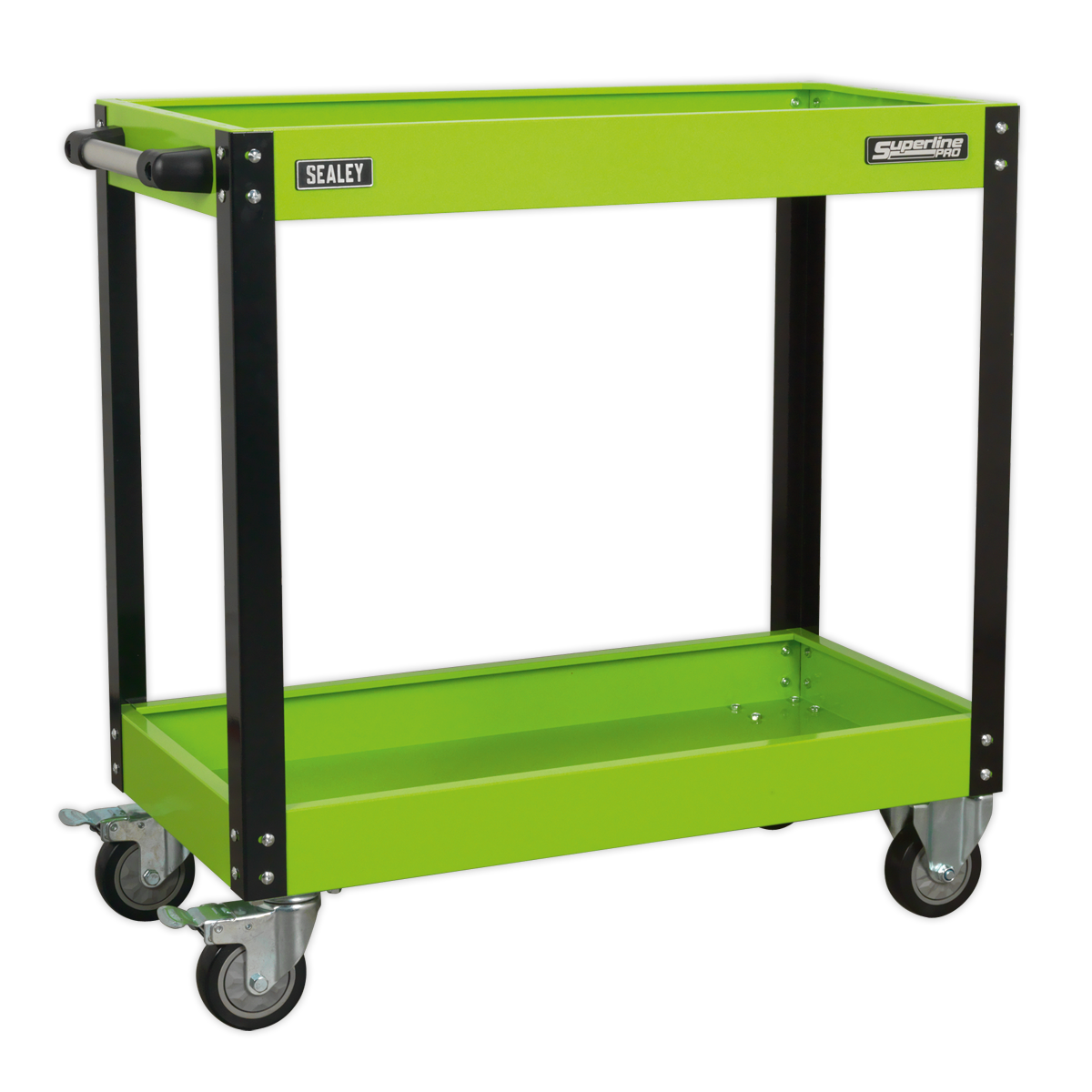 Heavy-Duty Workshop Trolley 2-Level - Hi-Vis Green CX109HV