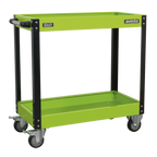 Heavy-Duty Workshop Trolley 2-Level - Hi-Vis Green CX109HV