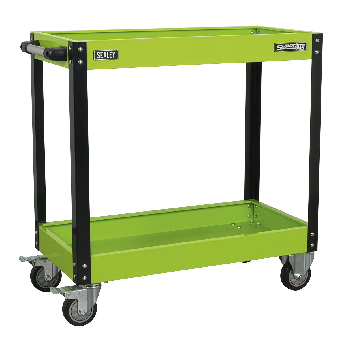Heavy-Duty Workshop Trolley 2-Level - Hi-Vis Green CX109HV