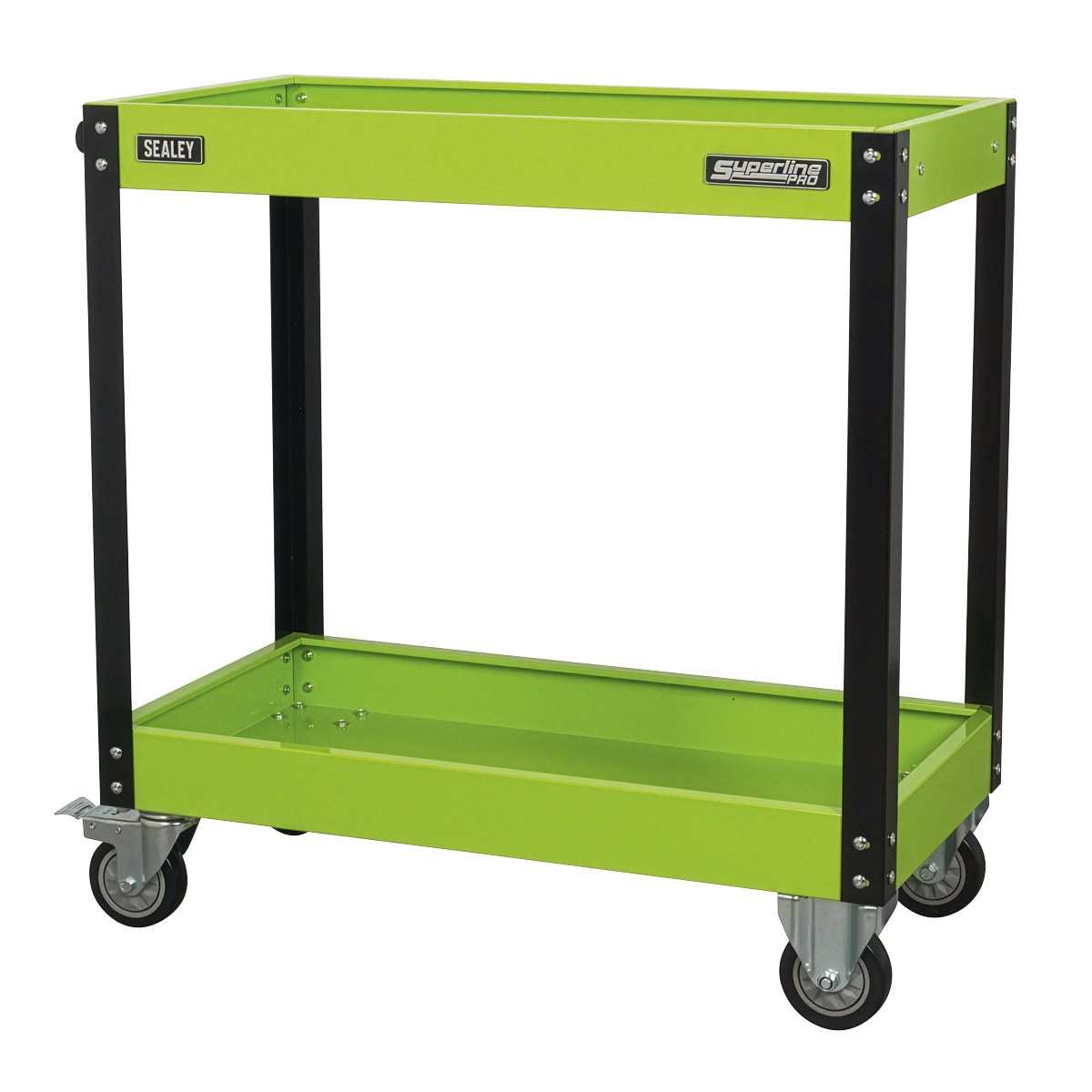 Heavy-Duty Workshop Trolley 2-Level - Hi-Vis Green CX109HV