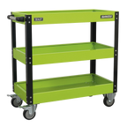 Heavy-Duty Workshop Trolley 3-Level - Hi-Vis Green CX110HV