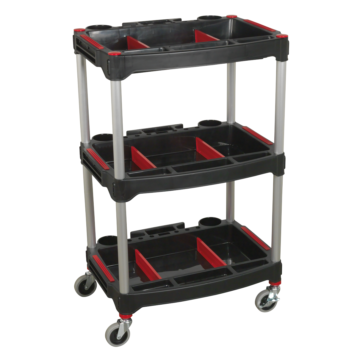 Composite Workshop Trolley with Parts Storage 3-Level CX313