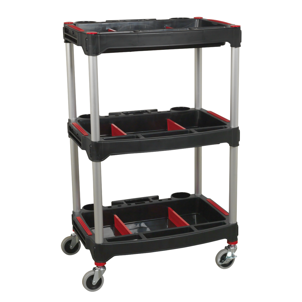 Composite Workshop Trolley with Parts Storage 3-Level CX313