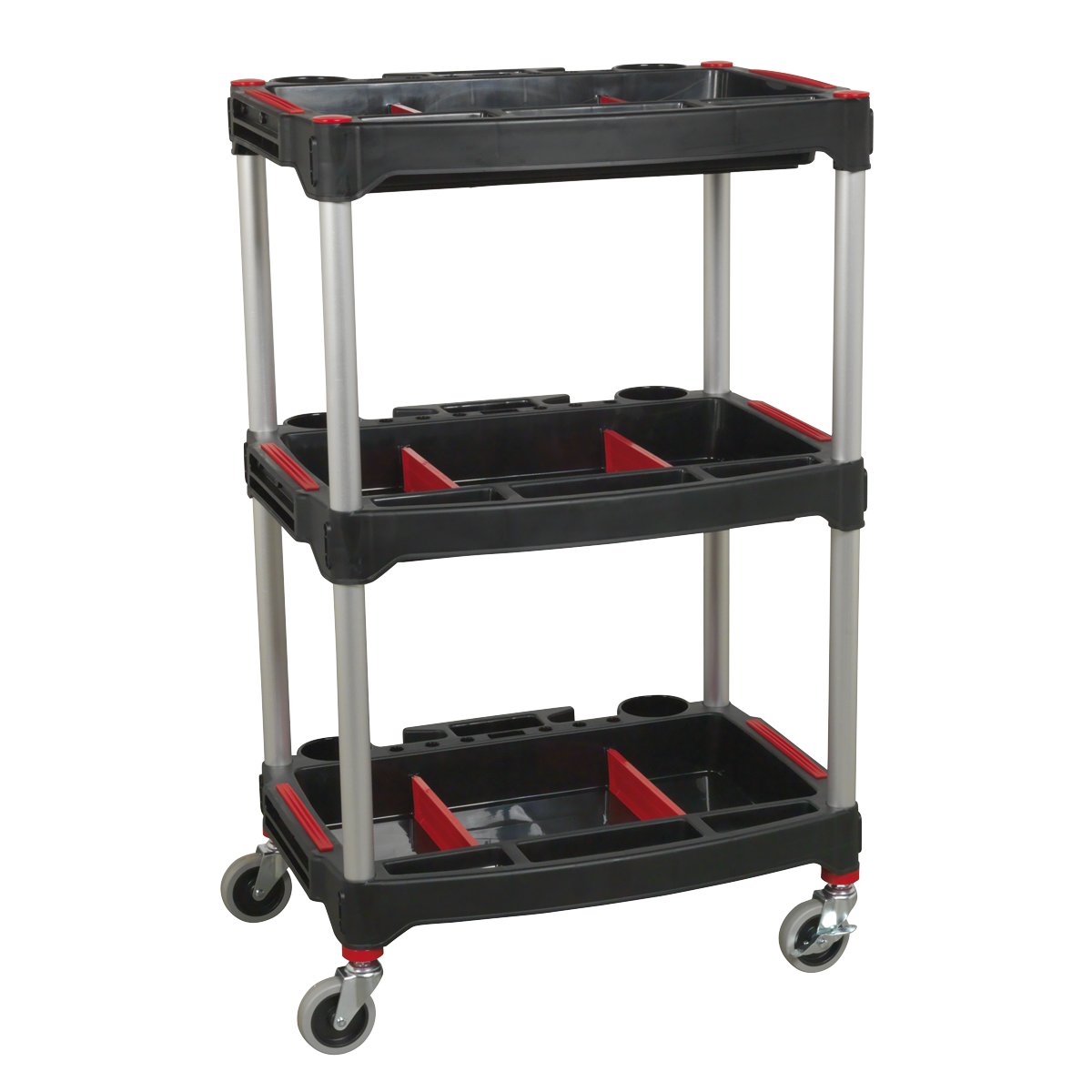 Composite Workshop Trolley with Parts Storage 3-Level CX313