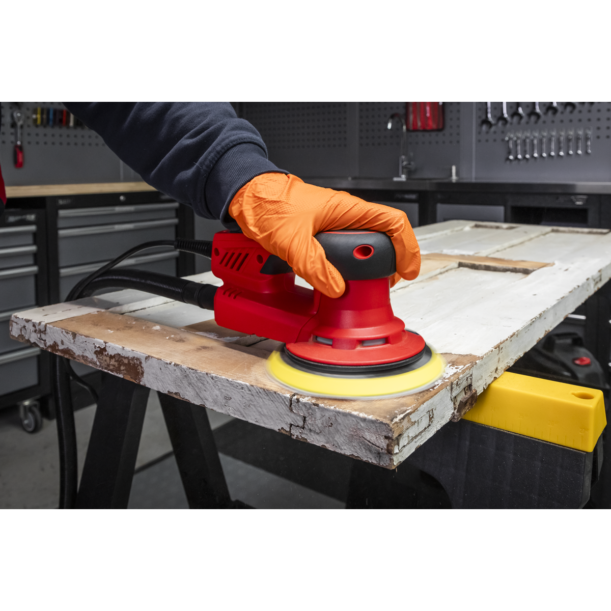 150mm Dual Action Variable Speed Palm Sander 350W/230V DAS150PS