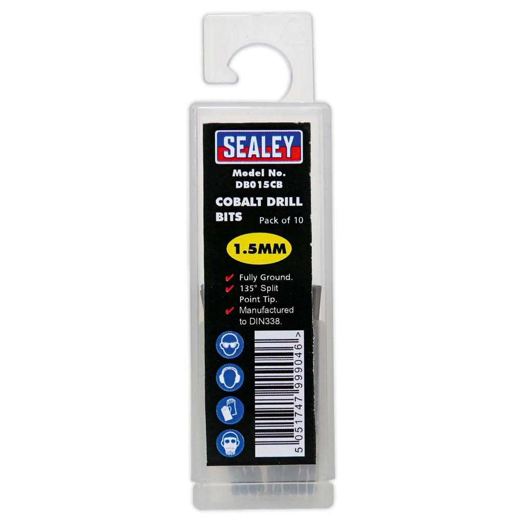 HSS Cobalt Fully Ground Drill Bit 1.5mm - Pack of 10 DB015CB