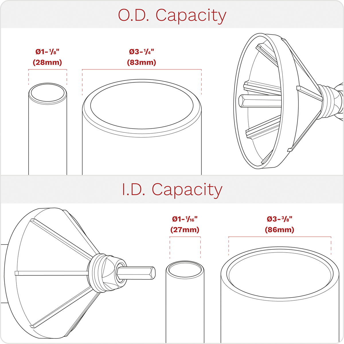 Internal & External 2-in-1 Deburring/Chamfer Tool 27-86mm DB06