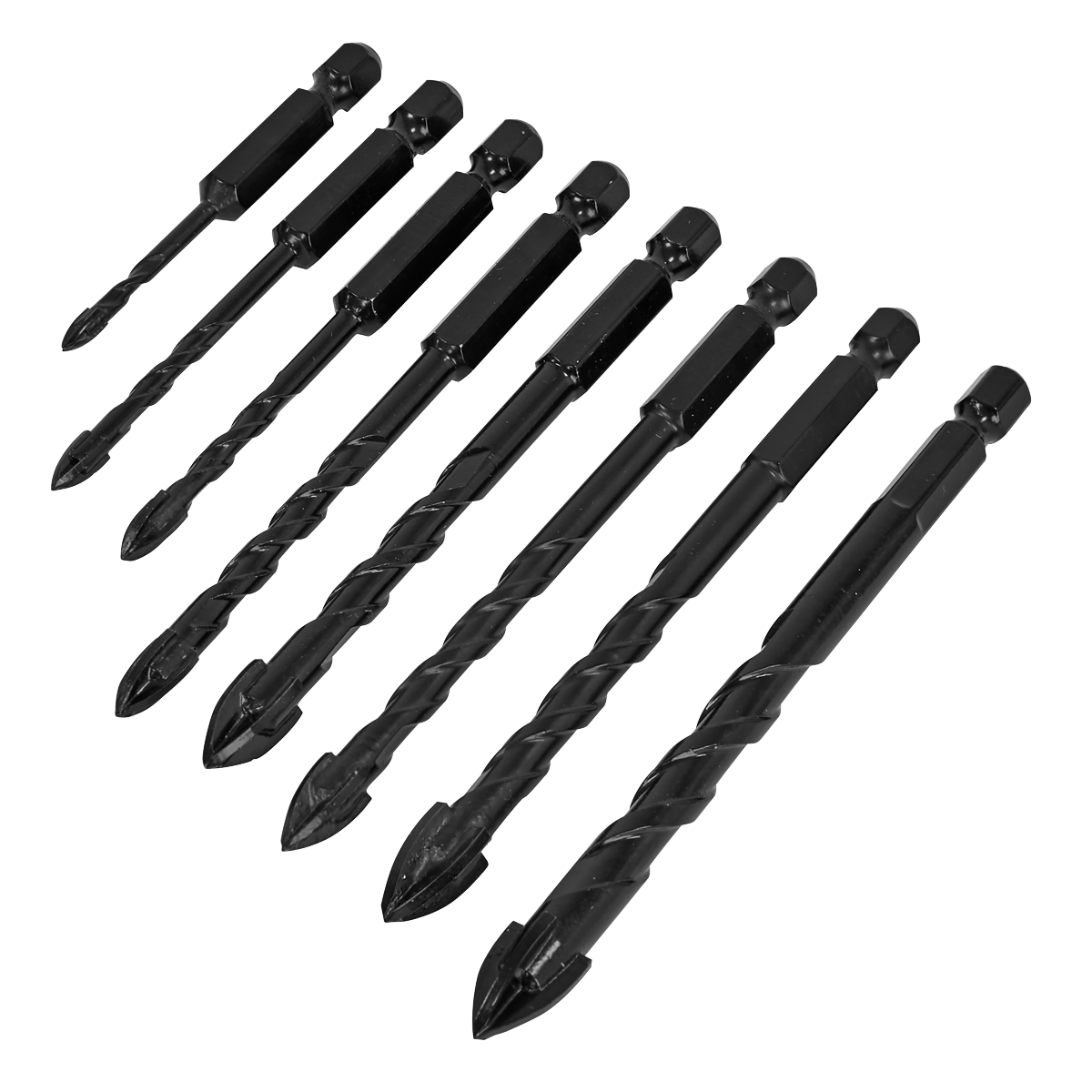 Tile & Glass Drill Bit Set 8pc DBGC1