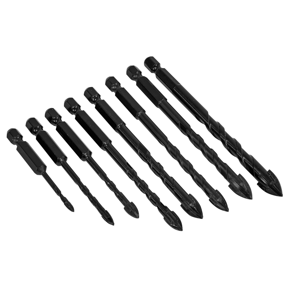 Tile & Glass Drill Bit Set 8pc DBGC1