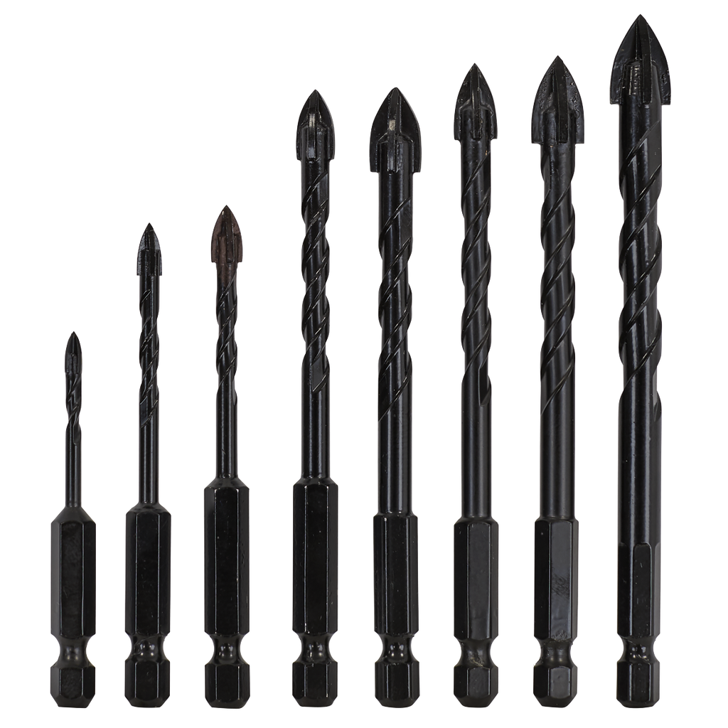 Tile & Glass Drill Bit Set 8pc DBGC1