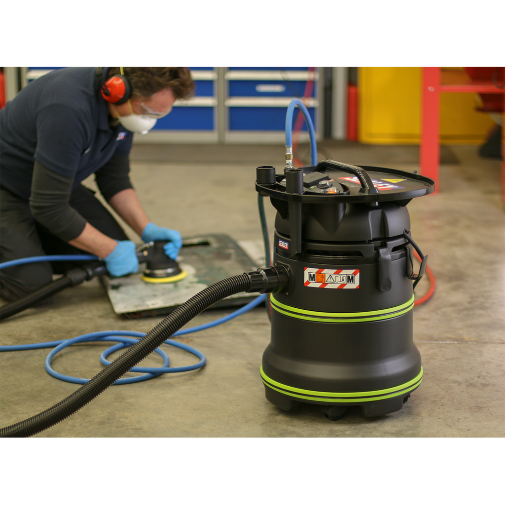 35L M Class Dust-Free Industrial Wet & Dry Vacuum Cleaner with Self-Clean for Air/Electric Power Tools 1000W/230V DFS35M