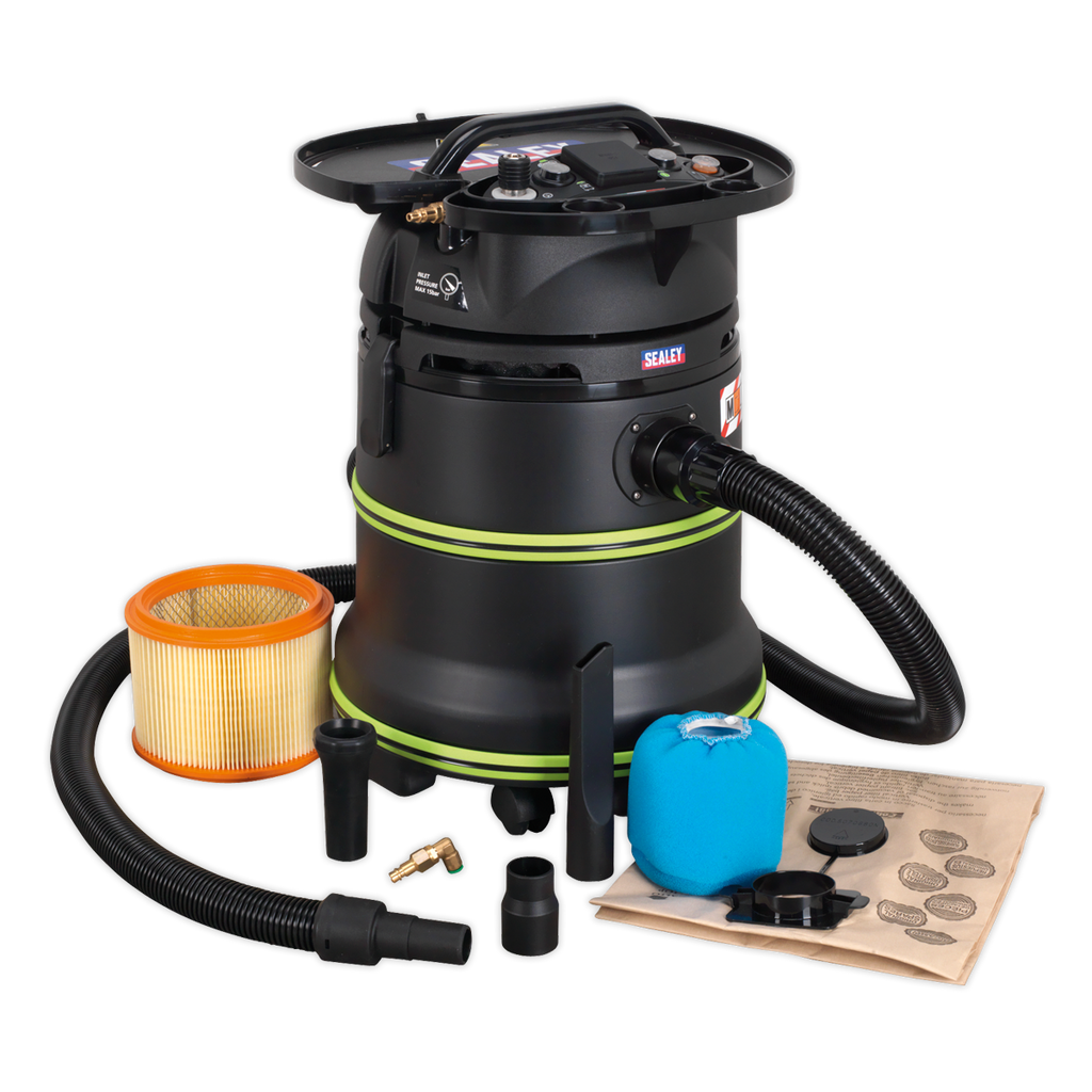 35L M Class Dust-Free Industrial Wet & Dry Vacuum Cleaner with Self-Clean for Air/Electric Power Tools 1000W/230V DFS35M