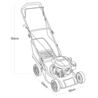 Hand-Propelled 4-Stroke Petrol Lawnmower 16"(40cm) DG100